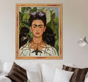 Nieuw! Onze kunst portretten collectie, dit portret bevat het beroemde werk van Frida Khalbo, het zelf portret.