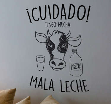Vinilo cuidado mala leche - TenVinilo