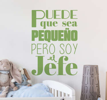 Vinilo decorativo pequeño jefe - TenVinilo