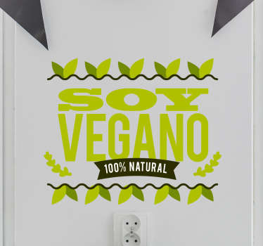 Vinilo decorativo soy vegano - TenVinilo