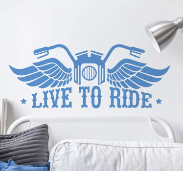 Live to Ride Wall Sticker - TenStickers