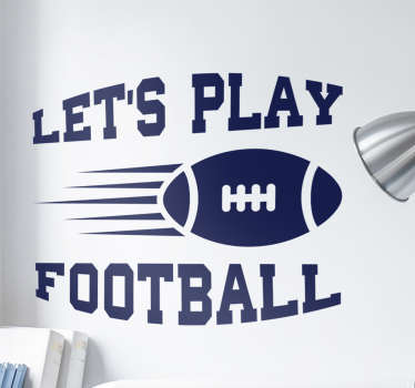 Naklejka Football Let's Play - TenStickers