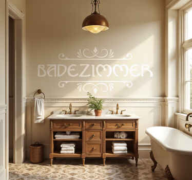 Wandtattoo Badezimmer jugendstil - TenStickers