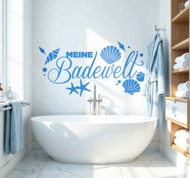 Wandtattoo Badezimmer meine badewelt - TenStickers