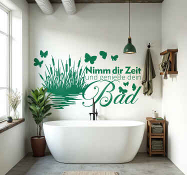 Wandtattoo Badezimmer lass dir zeit - TenStickers