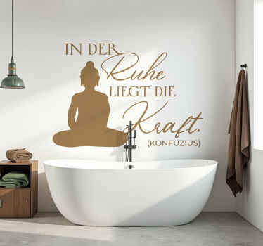 Wandtattoo Badezimmer kraft in der ruhe - TenStickers