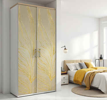 αυτοκόλλητο έπιπλα μεγάλο χρυσό εφέ φύλλο - TenStickers