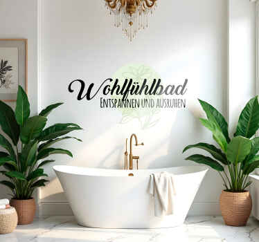 Wandtattoo komfortables bad - TenStickers