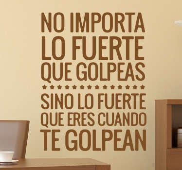 Vinilo decorativo frases célebres Rocky - TenVinilo