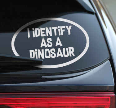 I identify as car sticker - TenStickers
