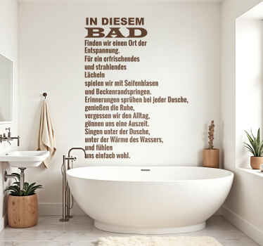 Wandtattoo Badezimmer entspannender text - TenStickers