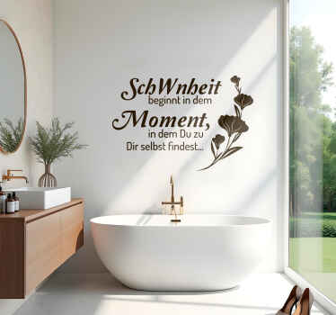 Wandtattoo Badezimmer schönheitsmoment - TenStickers