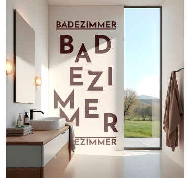 Wandtattoo Badezimmer vertikales badezimmer - TenStickers