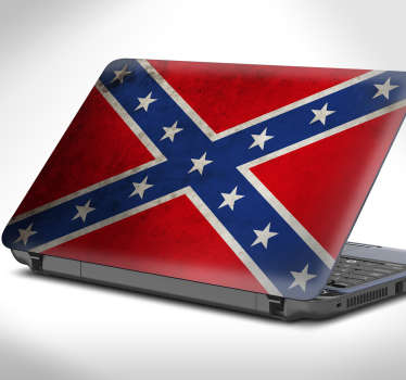 Vinilo portátil bandera confederada - TenVinilo