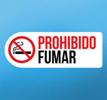 Vinilo señalética prohibido fumar - TenVinilo