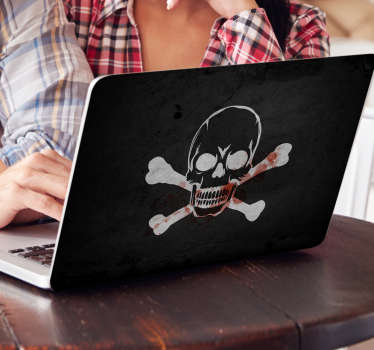 Laptop Sticker Piratenflagge - TenStickers