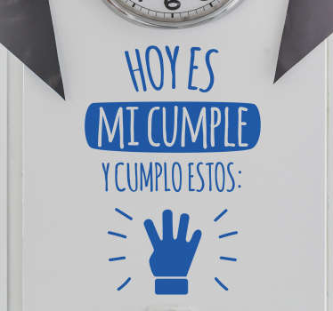 Vinilo infantil feliz cumpleaños personalizable - TenVinilo