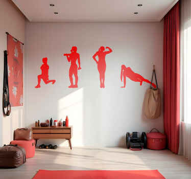 Vinilo deporte mujeres fuertes en forma - TenVinilo