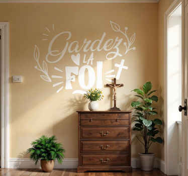 Sticker politique et religion gardez la foi - TenStickers