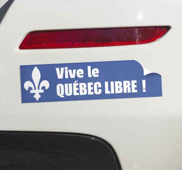 Sticker voiture vive le québec libre! - TenStickers