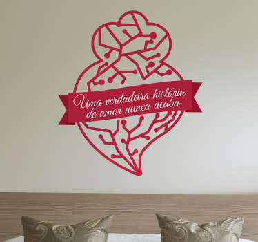 Autocolante Coração de Viana História de Amor - TenStickers