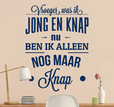 Sticker jong en knap - TenStickers