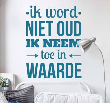 Ouderdom waarde - TenStickers