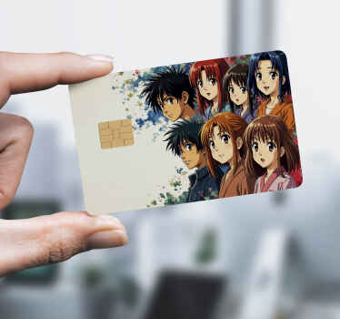 Japanese Anime Characters credit card sticker - TenStickers