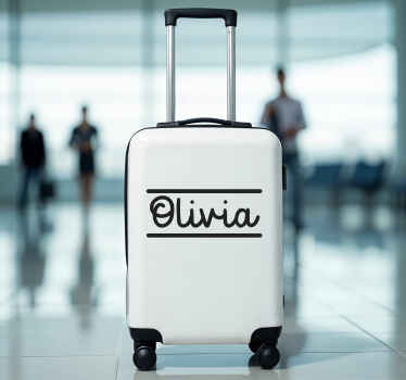 Name for suitcase customisable sticker - TenStickers