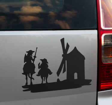 Quijote y Sancho Panza car sticker - TenStickers