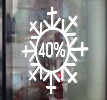 Snow Flake discount sales sticker - TenStickers