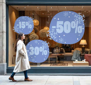 Winter discount sales sticker - TenStickers