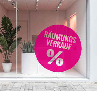 Schaufenster Folie ausverkauf vitrine - TenStickers