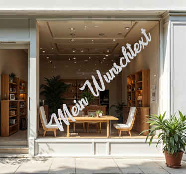 Schaufenster Folie klebebuchstaben für vitrinen - TenStickers