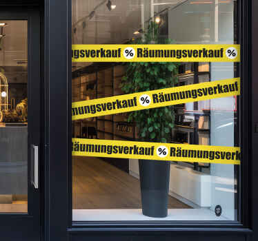 Schaufenster Folie räumungsverkauf - TenStickers
