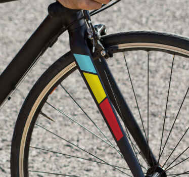 Road bike front fork assembly bike sticker - TenStickers