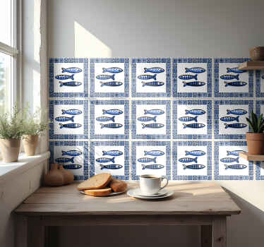Fliesenaufkleber sardinen - TenStickers