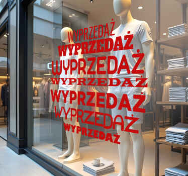 Naklejka wyprzedaż słowa w kółku - TenStickers