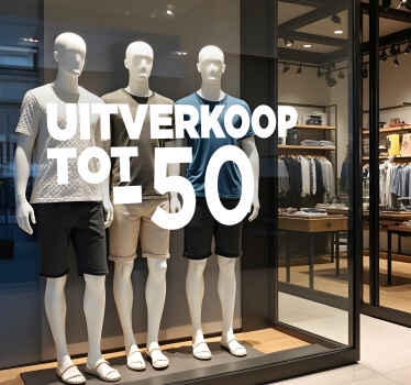 Grote besparing korting sticker - TenStickers