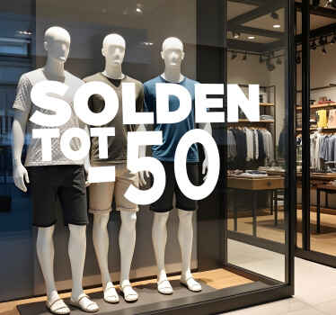 Grote besparing korting sticker - TenStickers