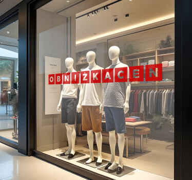 Naklejka na ścianę wyprzedaż pudełka - TenStickers