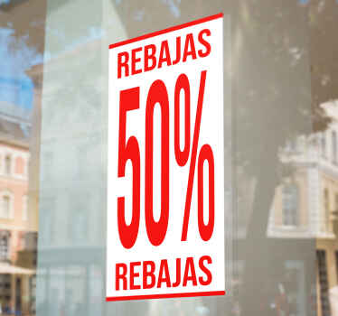 Vinilo rebajas descuento en formato alargado - TenVinilo