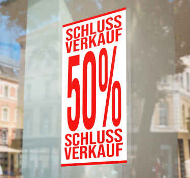 Rabatt Aufkleber rechteckige Format Ermäßigung - TenStickers