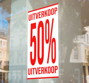 Kortingsactie voor langwerpig formaat korting sticker - TenStickers