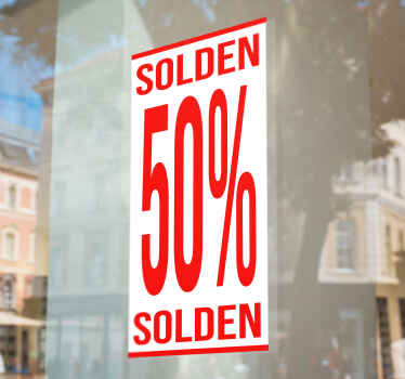 Aanbieding op langwerpig formaat korting sticker - TenStickers