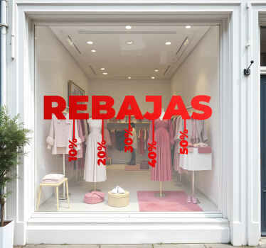 Vinilo rebajas descuentos colgantes - TenVinilo