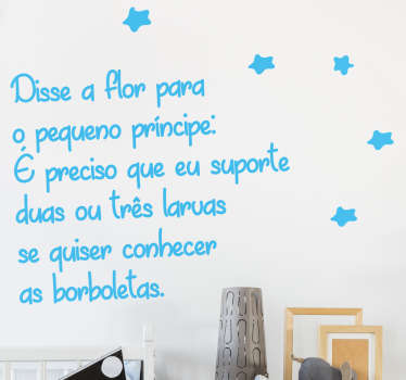 Autocolante texto flor pequeno principe - TenStickers