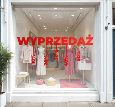 Naklejka wyprzedaż wiszące rabaty - TenStickers