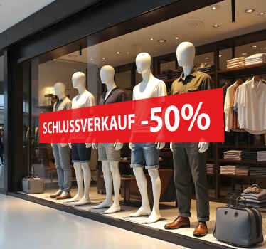 Rabatt Aufkleber individueller Rabatt - TenStickers