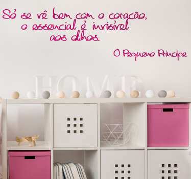 Autocolante texto coração pequeno principe - TenStickers